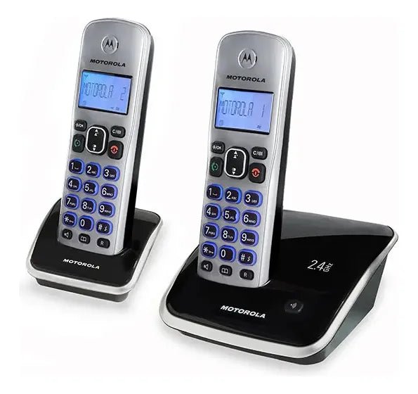 Teléfono Inalámbrico Motorola AURI3520S - 2 Silver – Dual con Identificador de Llamadas - Techpro Store Perú